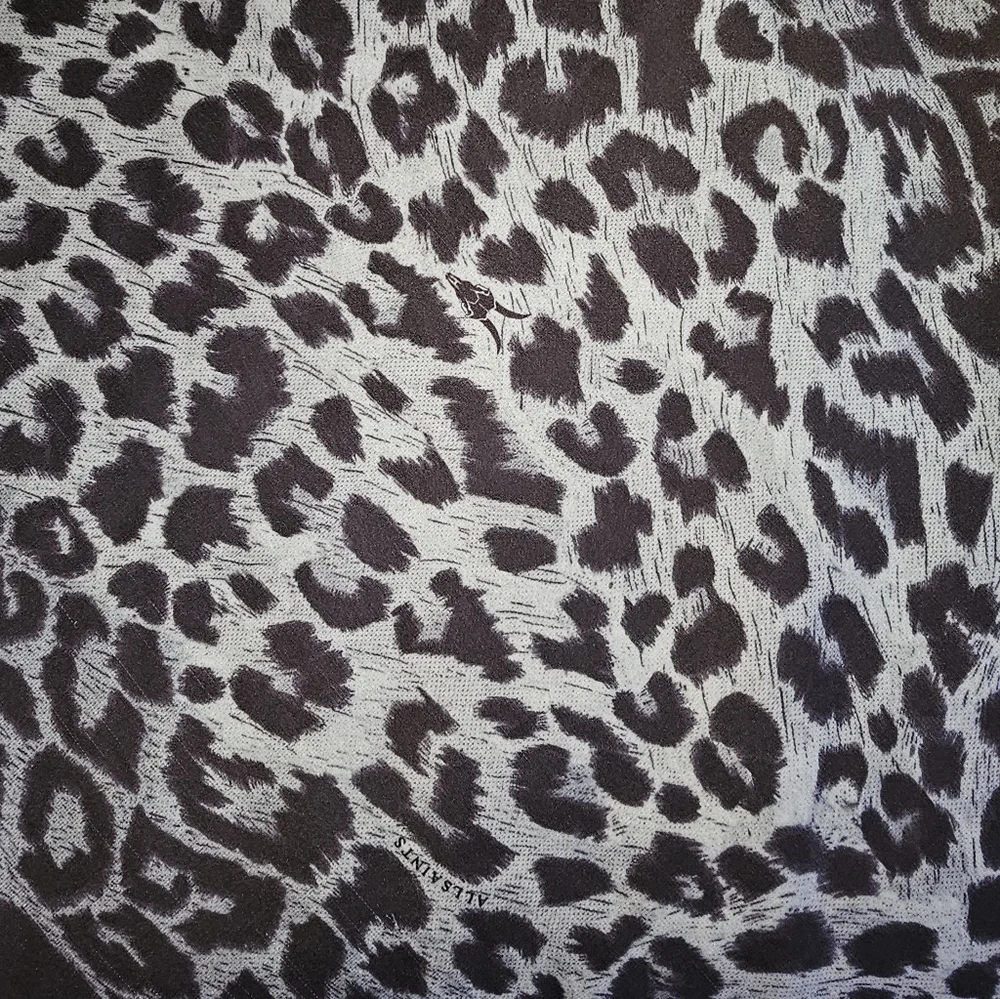 All Saints Animal Print Midi Dress- Black and Gray - Picture 5 of 6